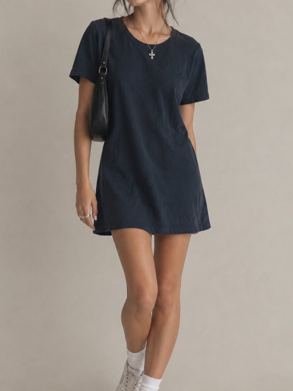 Brandy Melville black tee dress grunge emo goth skater indie sleaze skater punk